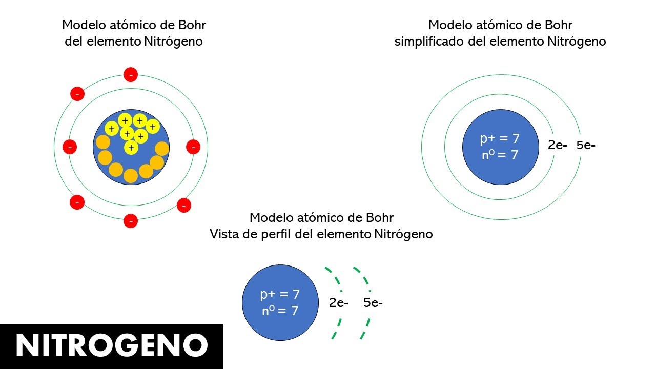 modelo atomico de bohr nitrogeno
