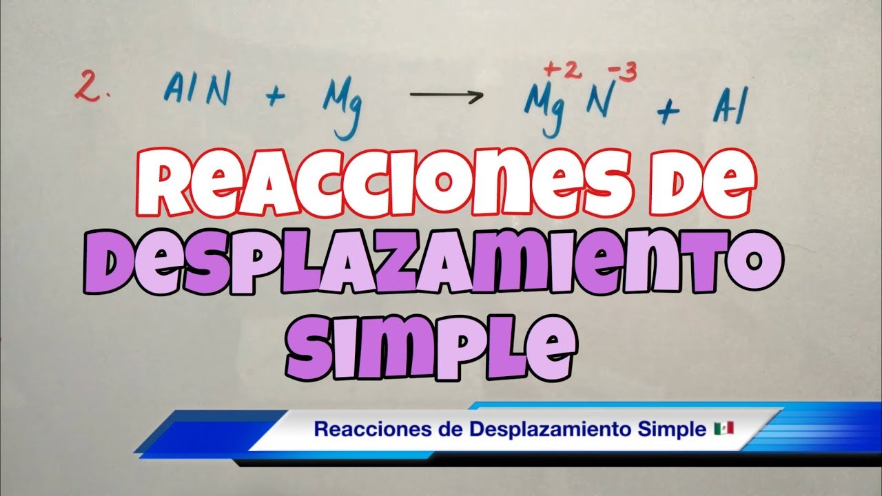 definicion de reaccion de sustitucion simple