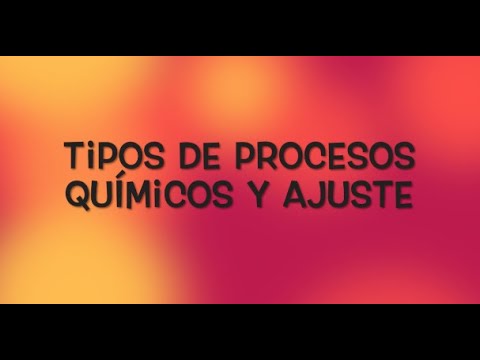 formas de clasificar los procesos químicos