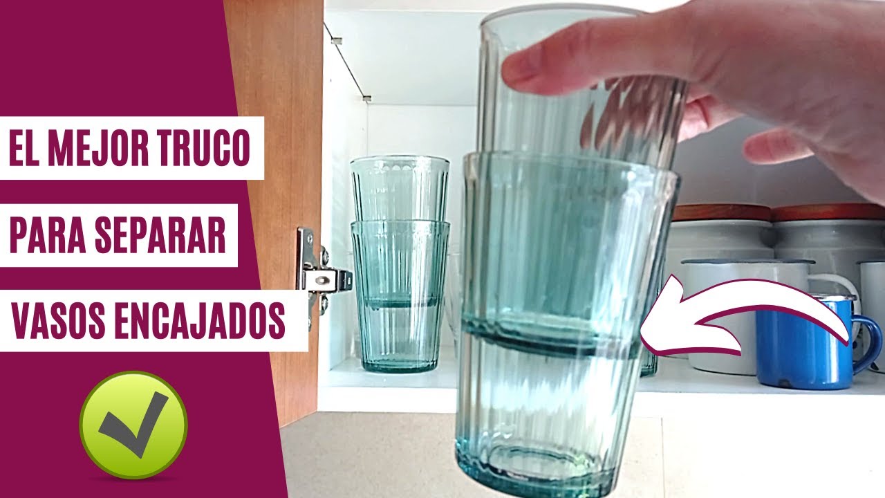 como sacar un vaso dentro de otro