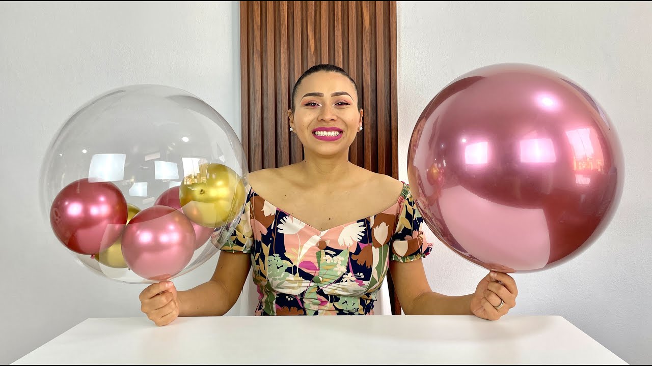 globo burbuja con globos dentro