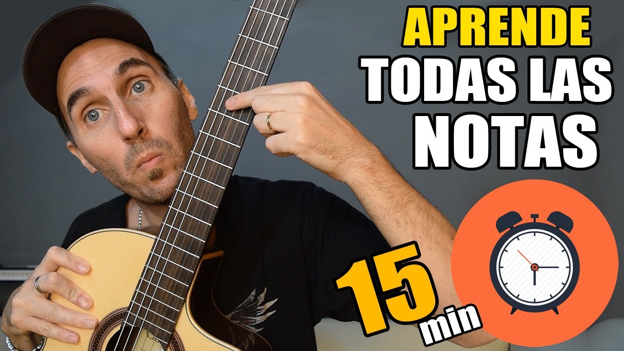 notas musicales en la guitarra