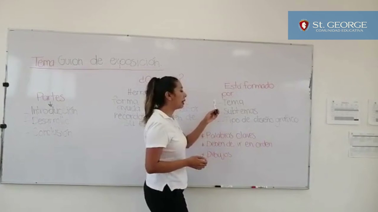 que es un guion de exposicion