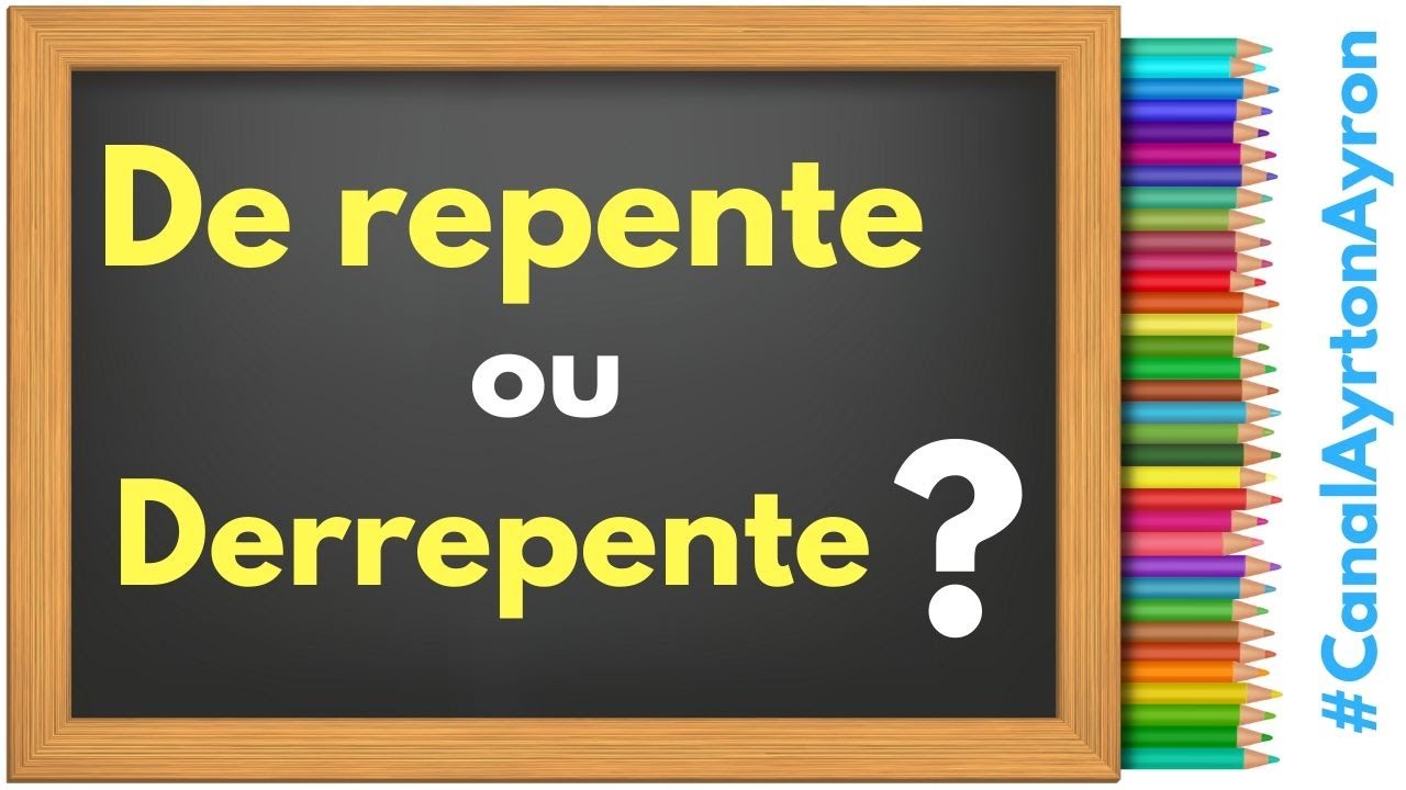 de repente junto o separado