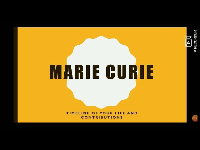 linea del tiempo de marie curie