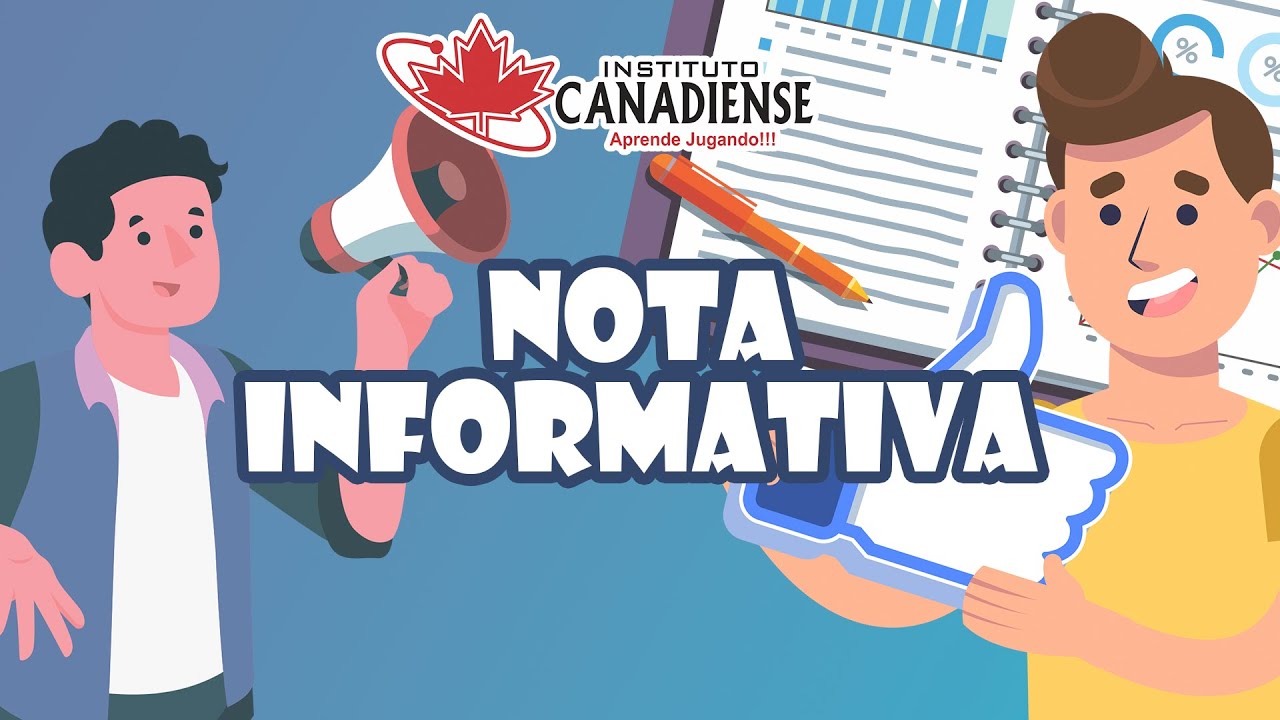 nota informativa corta para niños