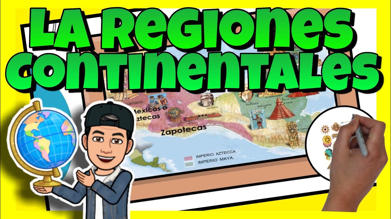 componentes que definen las divisiones continentales y regionales