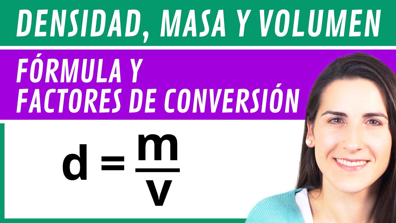 fórmula para determinar la densidad