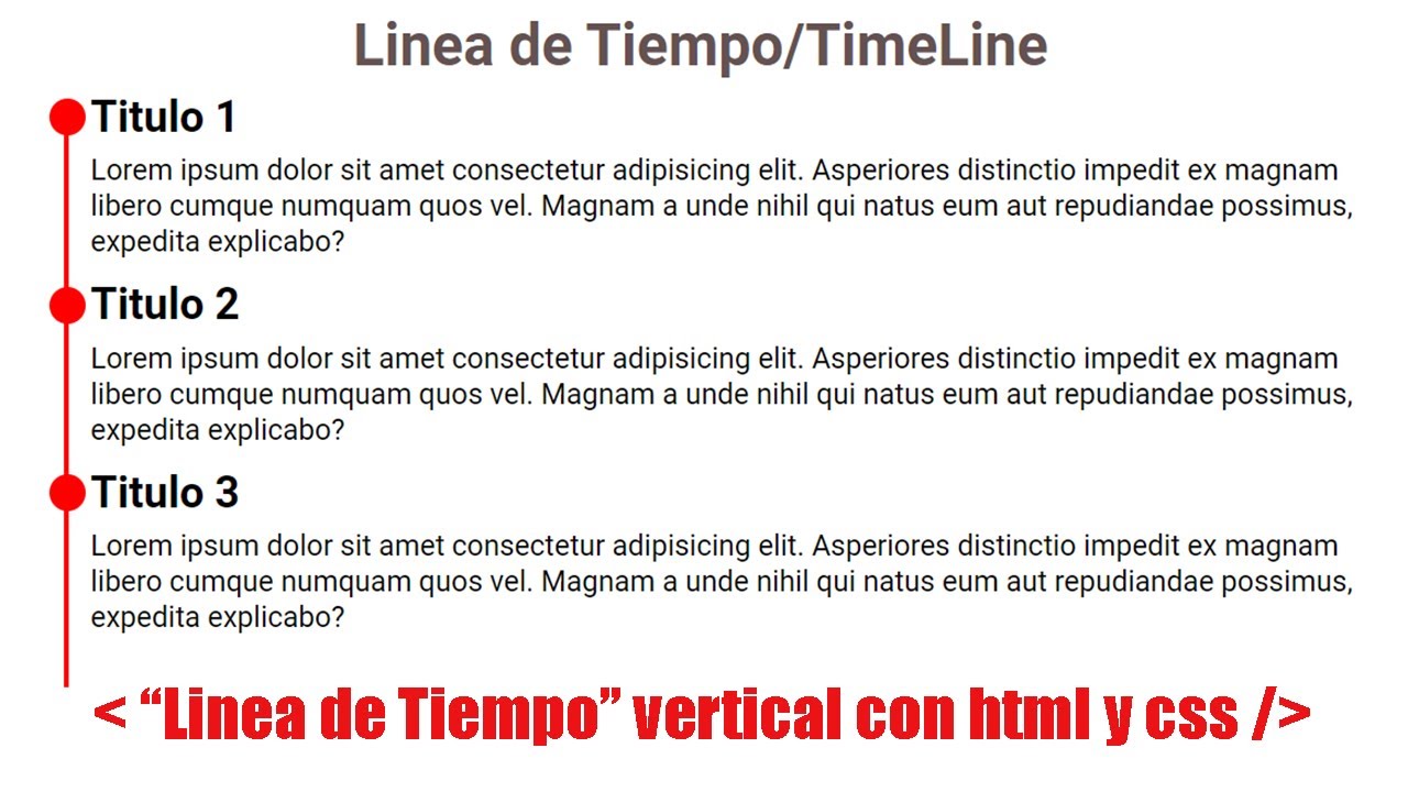 linea del tiempo de html