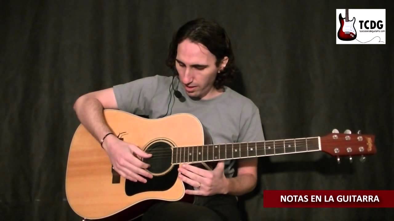 notas de la guitarra al aire