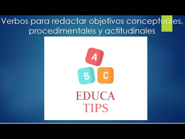 objetivos conceptuales procedimentales y actitudinales