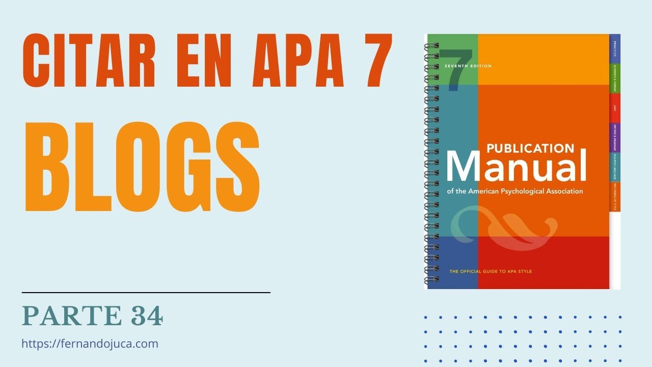 como citar un blog en apa