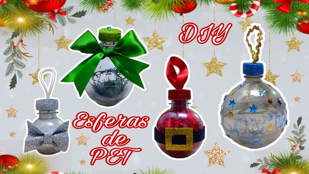 esferas con botellas de plastico