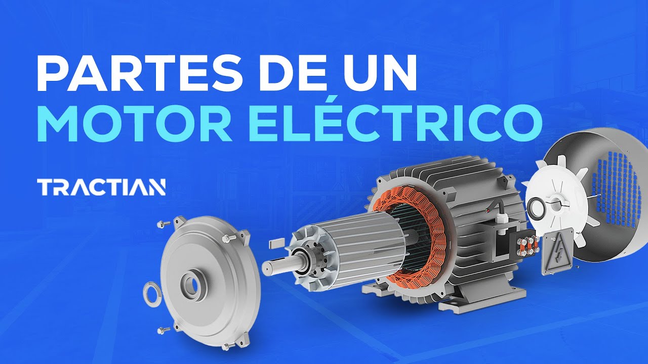 motor eléctrico con sus partes
