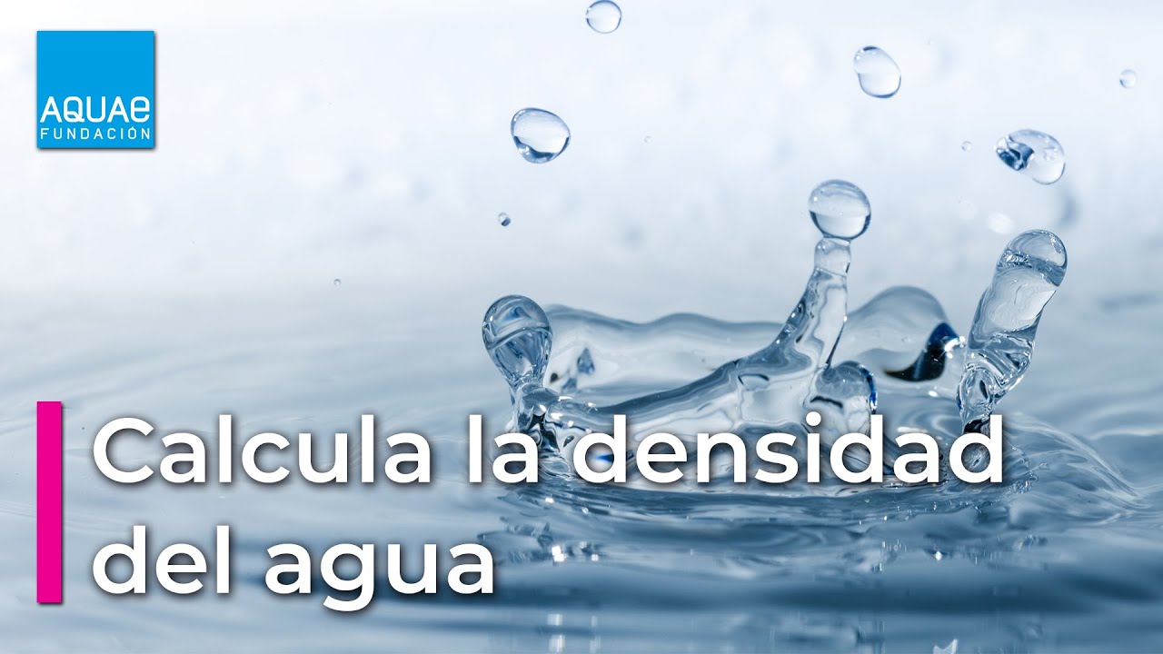 como calcular la densidad del agua
