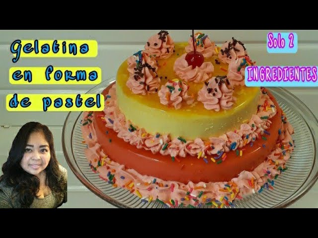 gelatina en forma de pastel