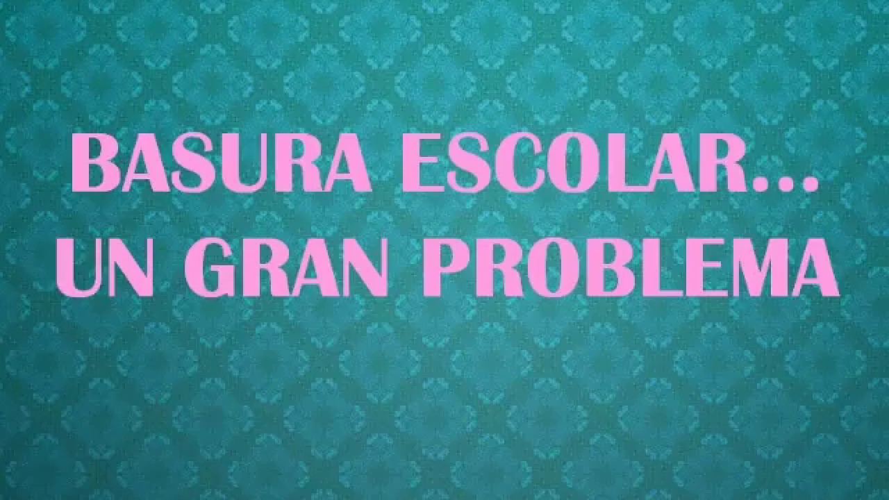 no tirar basura en la escuela