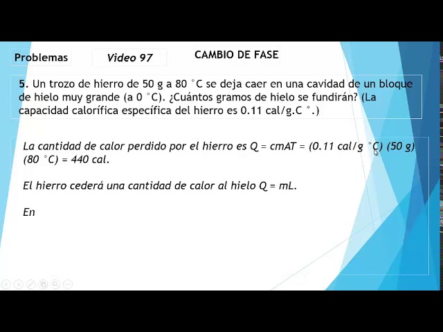 que fenomeno ocurre cuando se funde un trozo de hierro